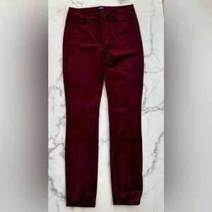 Paige Red Velvet Pants